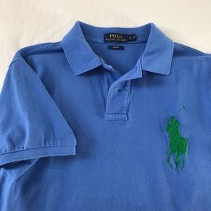 POLO Boys L Slim Fit Blue w Green logo